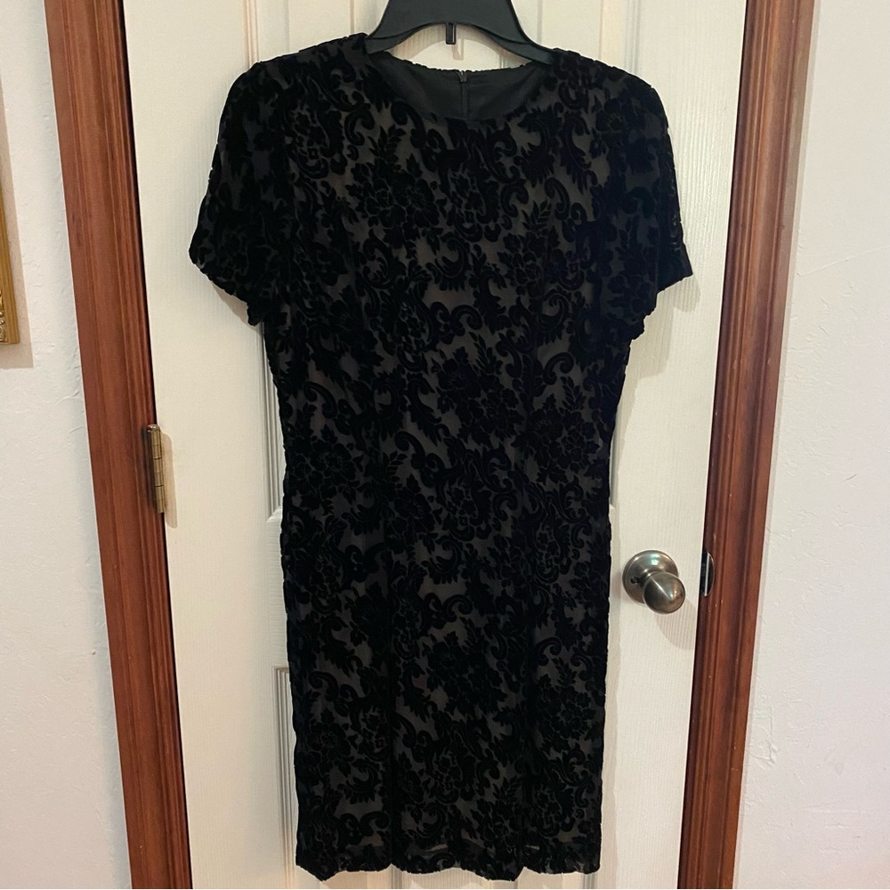 Black dress, custom, hand made, size 4/6.